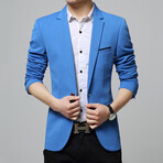 Men's Suit Blazer Jacket // Light Blue (L)