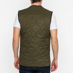 Diamond Quilted Vest // Green (S)