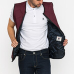 Diamond Quilted Vest // Burgundy (S)