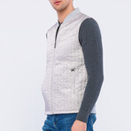 Channel Quilted Vest // Gray (S)