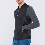 Channel Quilted Vest // Black (M)