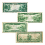 1914 Large Size Federal Reserve Note // $5, $10, $20, $50 // Set of 4