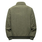 Corduroy Zip Up Jacket // Green (3XL)