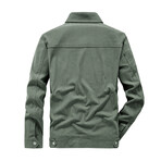 Button Up Corduroy Jacket // Green (2XL)