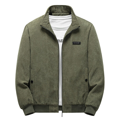 Corduroy Zip Up Jacket // Green (XS)