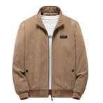Corduroy Zip Up Jacket // Brown (XL)