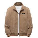 Corduroy Zip Up Jacket // Brown (M)