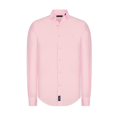 Button-Down Collar Shirt // Pink (S)