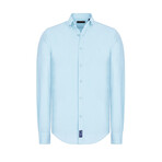 Tab Tail Button Up // Light Blue (S)
