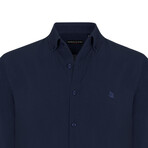 Tab Tail Button Up // Navy (S)