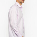 Spread Collar Front Pocket Shirt // Lilac (S)
