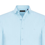 Tab Tail Button Up // Light Blue (S)