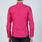 Relaxed Fit Button Up // Fuschia (S)