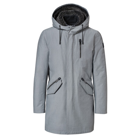 Longline 3-in-1 Parka // Gray + Violet + Black (Small)