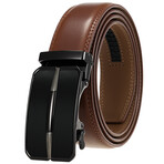 Leather Belt - Automatic Buckle // Tan Belt + Black Buckle