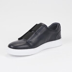 Slip-Ons Sneakers Men's Shoes // Dark Blue + White (Euro: 39)