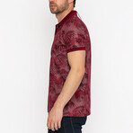 Palm Print Polo // Bordeaux (S)