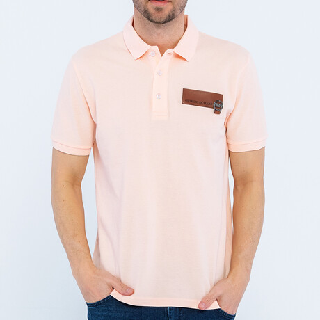 Men's Polo Shirt Short Sleeve // Pink // Style 3 (S)