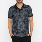 Palm Print Polo // Black (S)