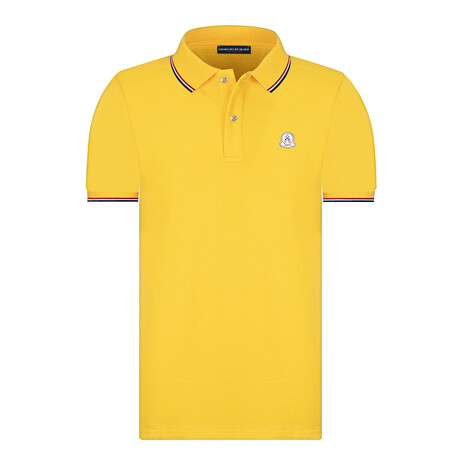 Men's Polo Shirt Short Sleeve // Yellow // Style 2 (S)
