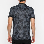 Palm Print Polo // Black (S)