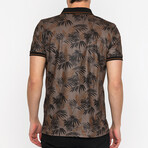 Palm Print Polo // Brown (S)