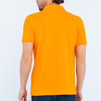 Leatherette Logo Tab Polo // Orange (S)