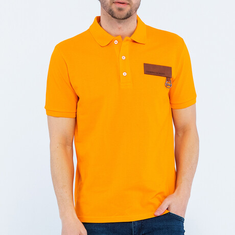 Men's Polo Shirt Short Sleeve // Orange // Style 2 (S)