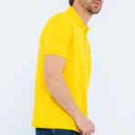 Leatherette Logo Tab Polo // Bright Yellow (S)