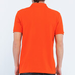 Leatherette Logo Tab Polo // Bright Orange (S)