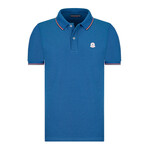 Tipped Collar Polo // Blue (S)