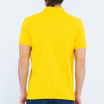 Leatherette Logo Tab Polo // Bright Yellow (S)