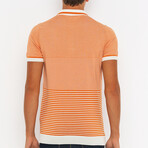 Variegated Stripe Sweater // Ecru + Orange (S)