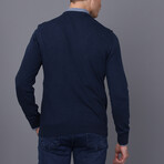 Men's Crew Neck Pullover // Navy Melange (S)