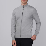 Men's Full Zip Cardigan // Gray Melange (S)