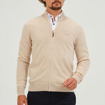 Full Zip Cardigan // Beige (S)