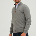 Full Zip Cardigan // Gray (S)