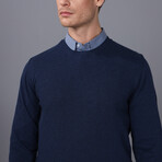 Men's Crew Neck Pullover // Navy Melange (S)