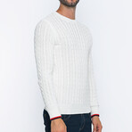 Crewneck Knit Pullover // White (S)