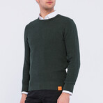 Men's Crew Neck Pullover // Green Melange (S)