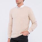 Men's Crew Neck Pullover // Beige Melange (S)