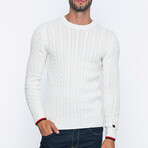 Crewneck Knit Pullover // White (S)