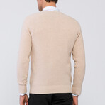 Men's Crew Neck Pullover // Beige Melange (S)