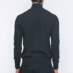 Men'sTurtleneck Pullover // Black (S)