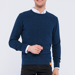 Men's Crew Neck Pullover // Navy Melange (S)