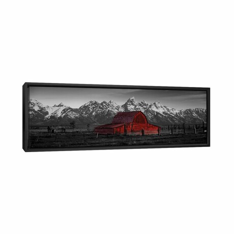 Barn Grand Teton National Park WY USA Color Pop by Panoramic Images (12"H x 36"W x 1.5"D)
