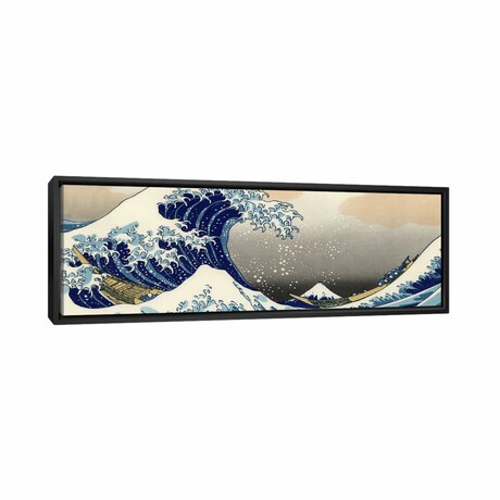 The Great Wave at Kanagawa by Katsushika Hokusai (12"H x 36"W x 1.5"D)