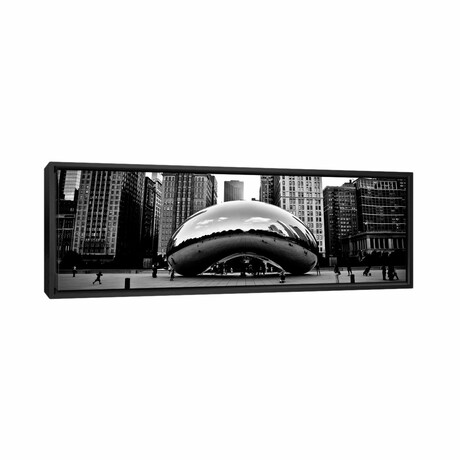 Chicago Panoramic Skyline Cityscape (Bean) by Unknown Artist (12"H x 36"W x 1.5"D)