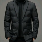 LAYERED BLAZER // BLACK (3XL)