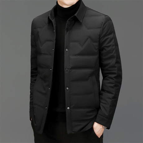 CHEST ACCENT SHACKET // LIGHT BLACK (L)